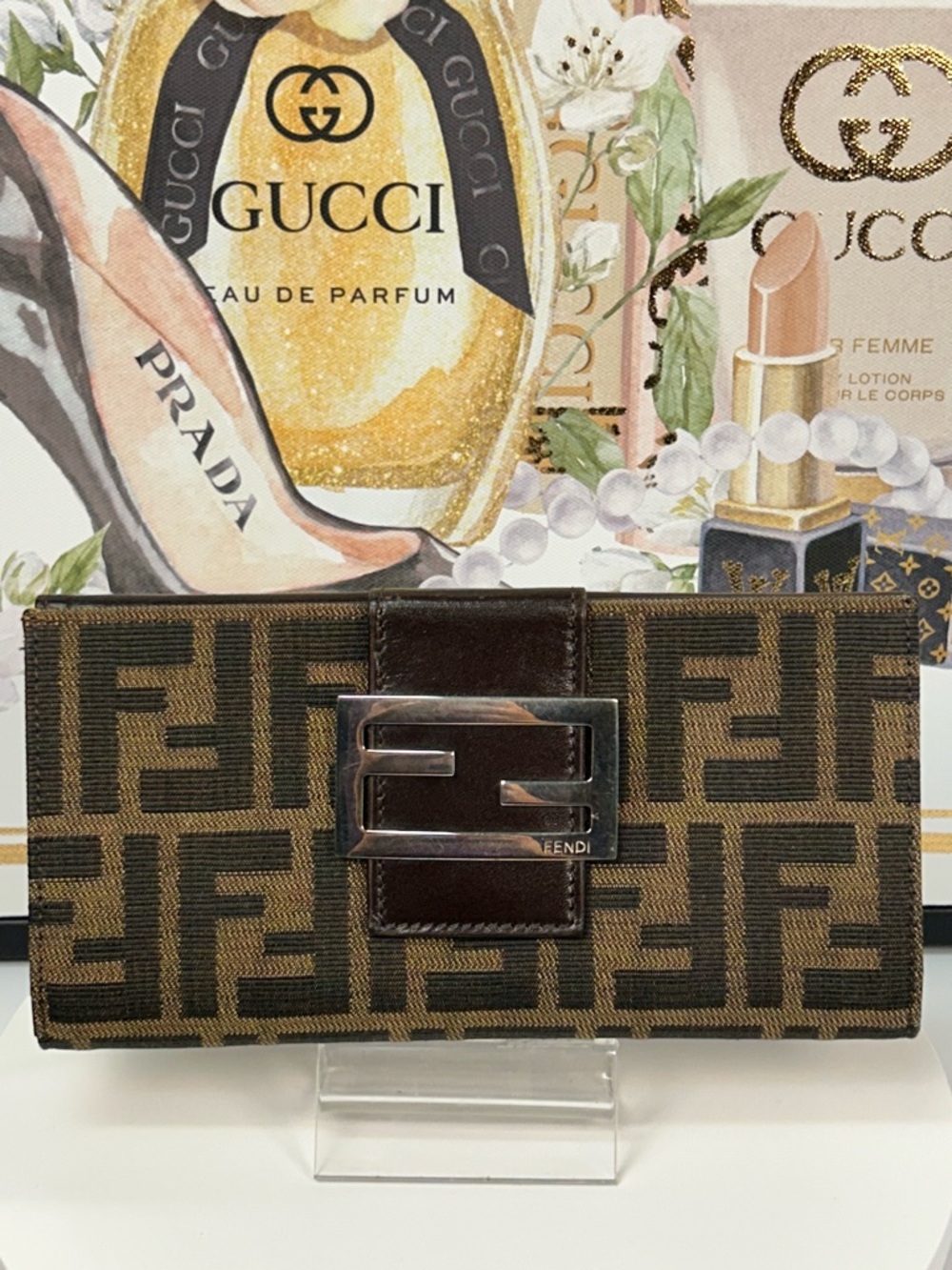 FENDI Zuchino Signature Flap Long Wallet ๐โค๏ธ - Picture 1 of 16
